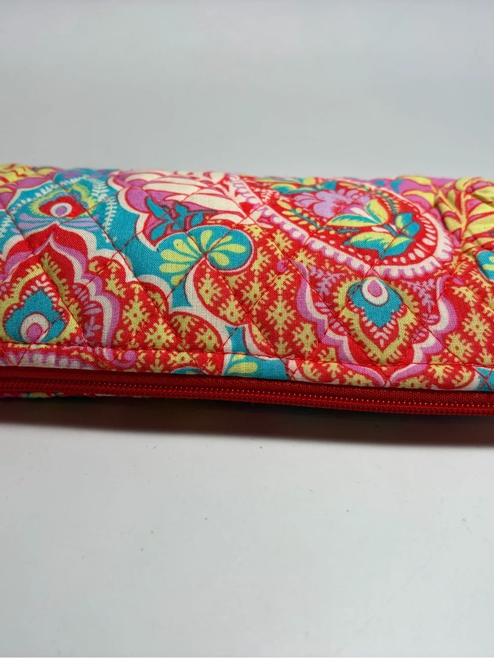 Vera Bradley Quilted Paisley Cosmetic Bag - Pink Multi
